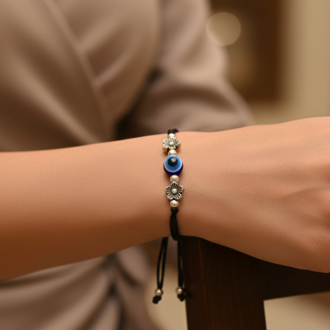 Trishna Adjustable Evil Eye Charm Bracelet