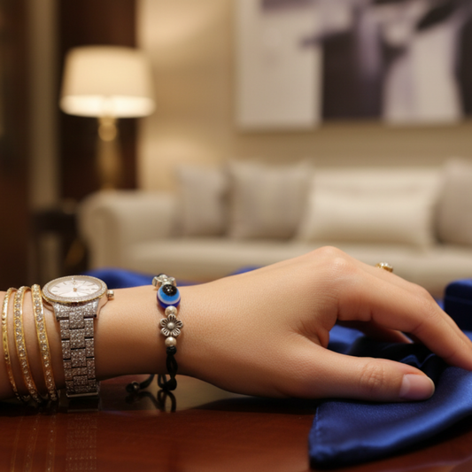 Trishna Adjustable Evil Eye Charm Bracelet