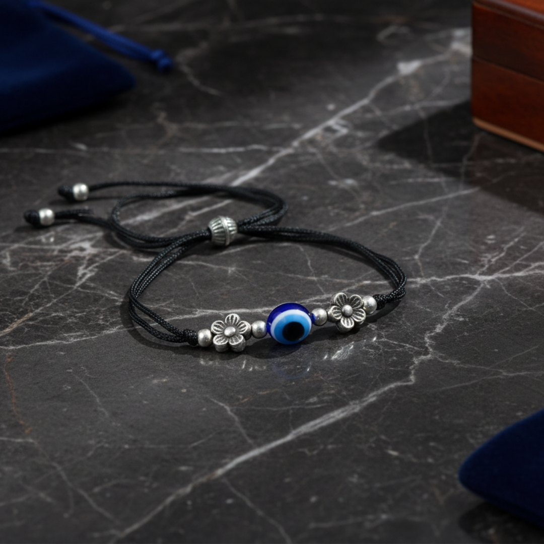 Trishna Adjustable Evil Eye Charm Bracelet
