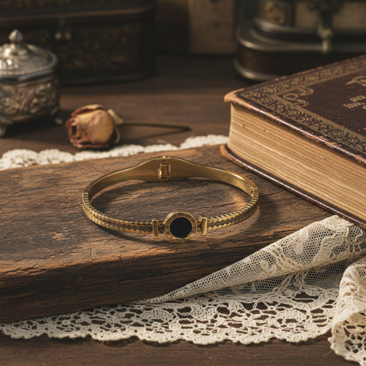 Noir Luxe Gold-Plated Bracelet