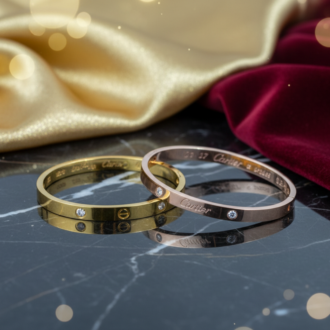 Emerelle Gold Crystal Bracelet Set