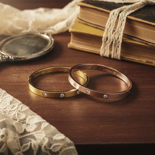 Emerelle Gold Crystal Bracelet Set