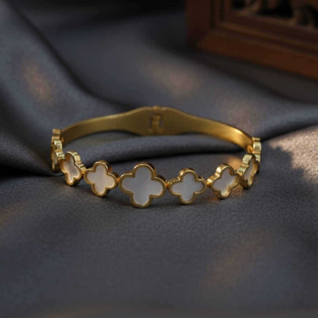 Gold Plated Clover Bracelet