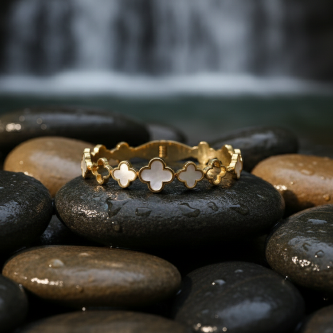 Gold Plated Clover Bracelet