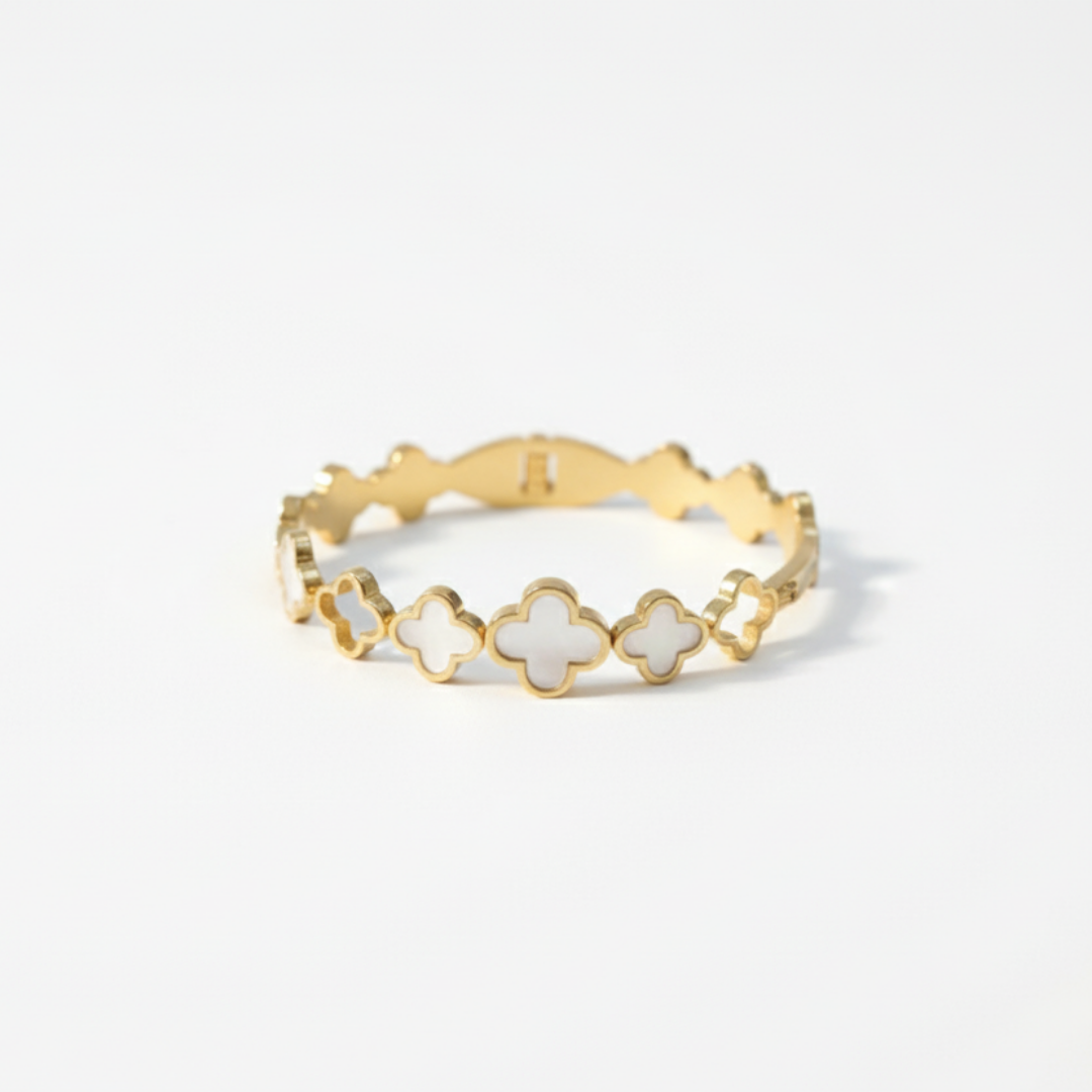 Gold Plated Clover Bracelet