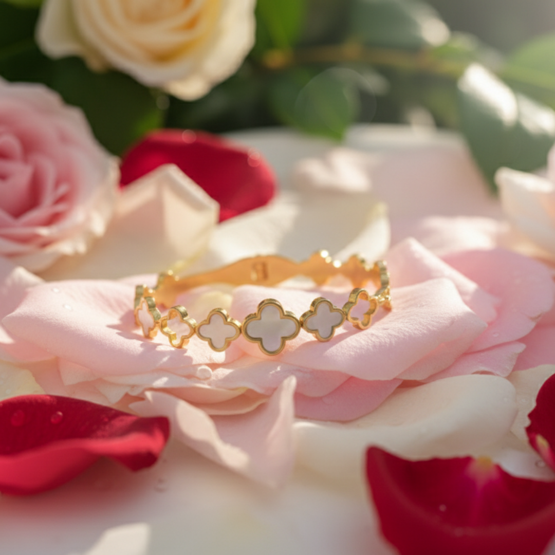 Gold Plated Clover Bracelet