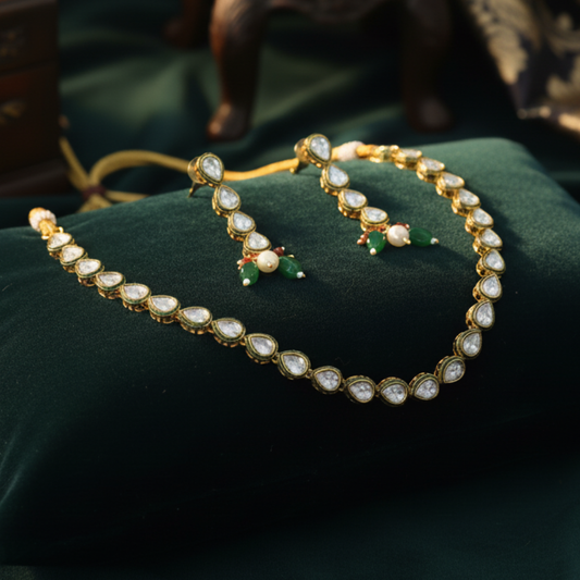 Kundan Necklace Set for Women with Earrings