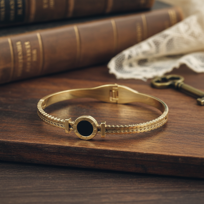 Noir Luxe Gold-Plated Bracelet